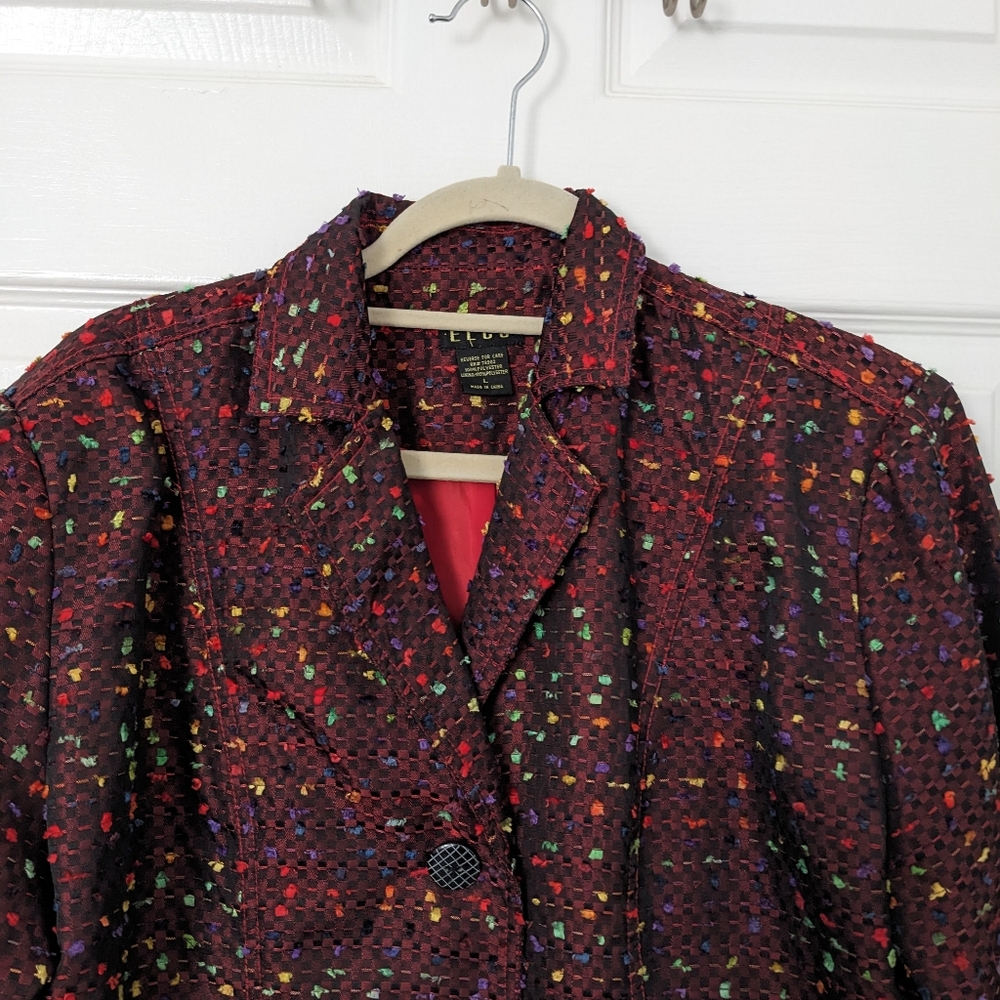 Women's Multicolor Textured Jacket - Picture 2 of 4